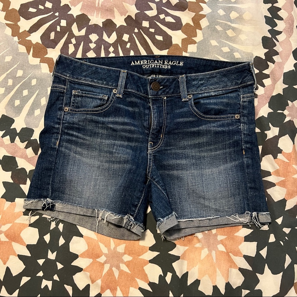 Cuffed Jean Shorts